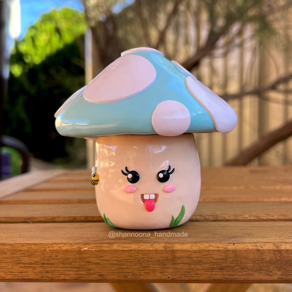 Mushroom Trinket Jar - Turquoise