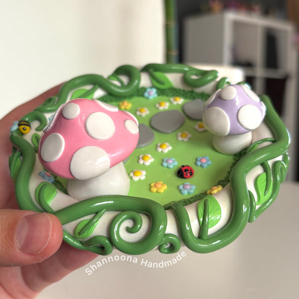 Mushroom Garden Trinket Dish