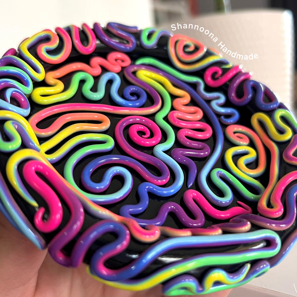 Neon Squiggle Trinket Dish