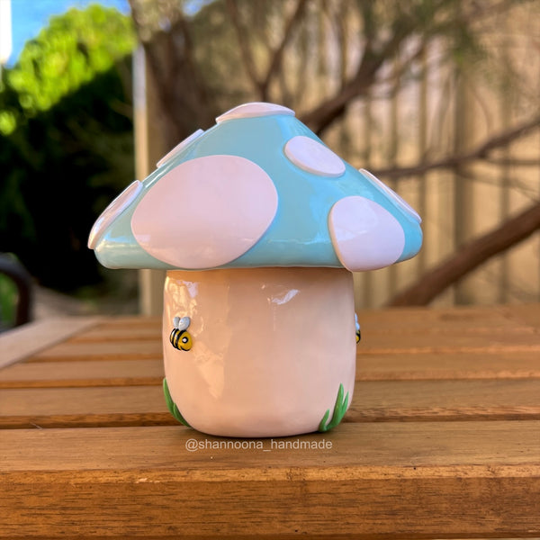 Mushroom Trinket Jar - Turquoise
