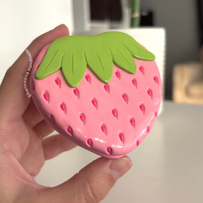 Strawberry Compact Mirror - Pink