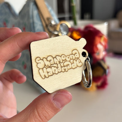 Milk Wooden Keychain - Oat