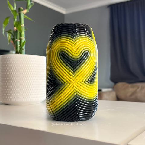 Yellow To Black Vase