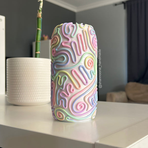 Pastel Doodles Vase