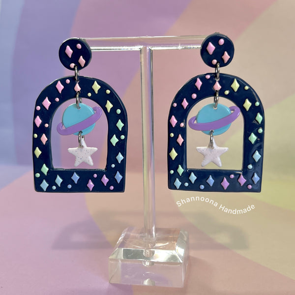 Galaxy Arch Earrings - Stud Top