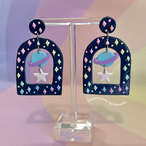 Galaxy Arch Earrings - Stud Top