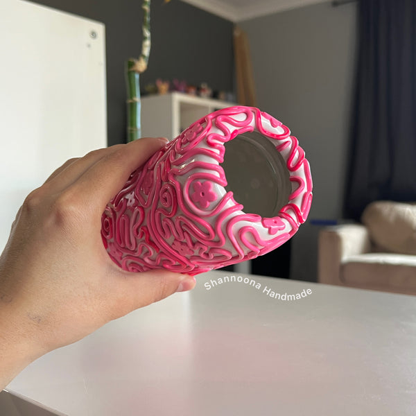Pink Doodles Vase