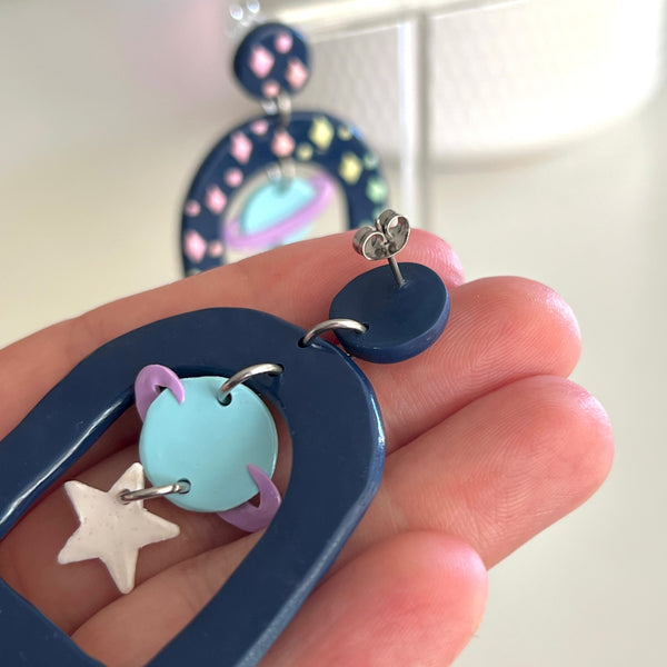 Galaxy Arch Earrings - Stud Top
