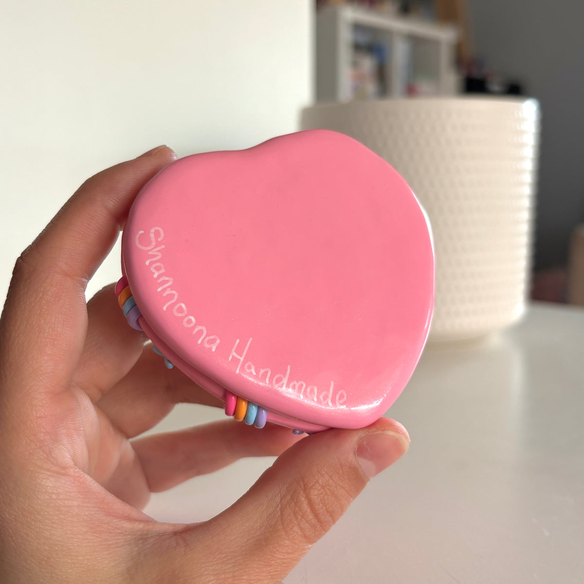 Star Confetti Compact Mirror - Pink