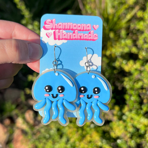 Jellyfish Earrings - Blue