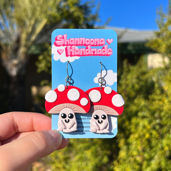 Happy Mushroom Earrings