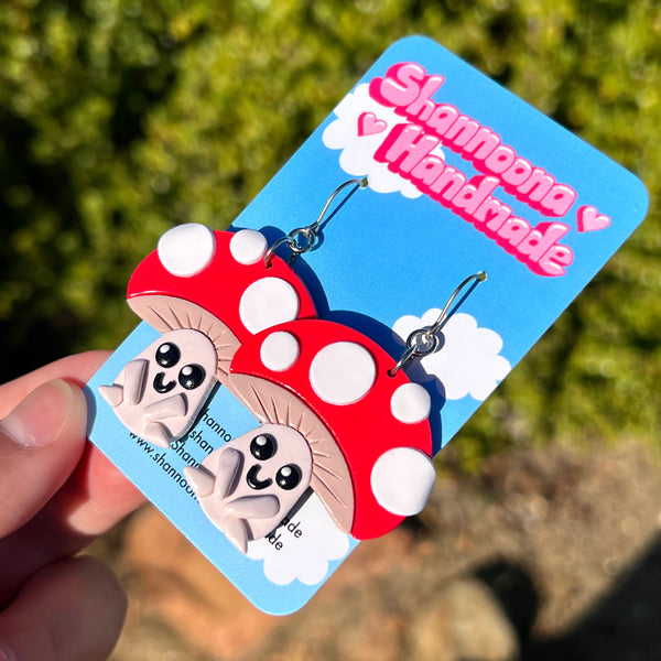 Happy Mushroom Earrings