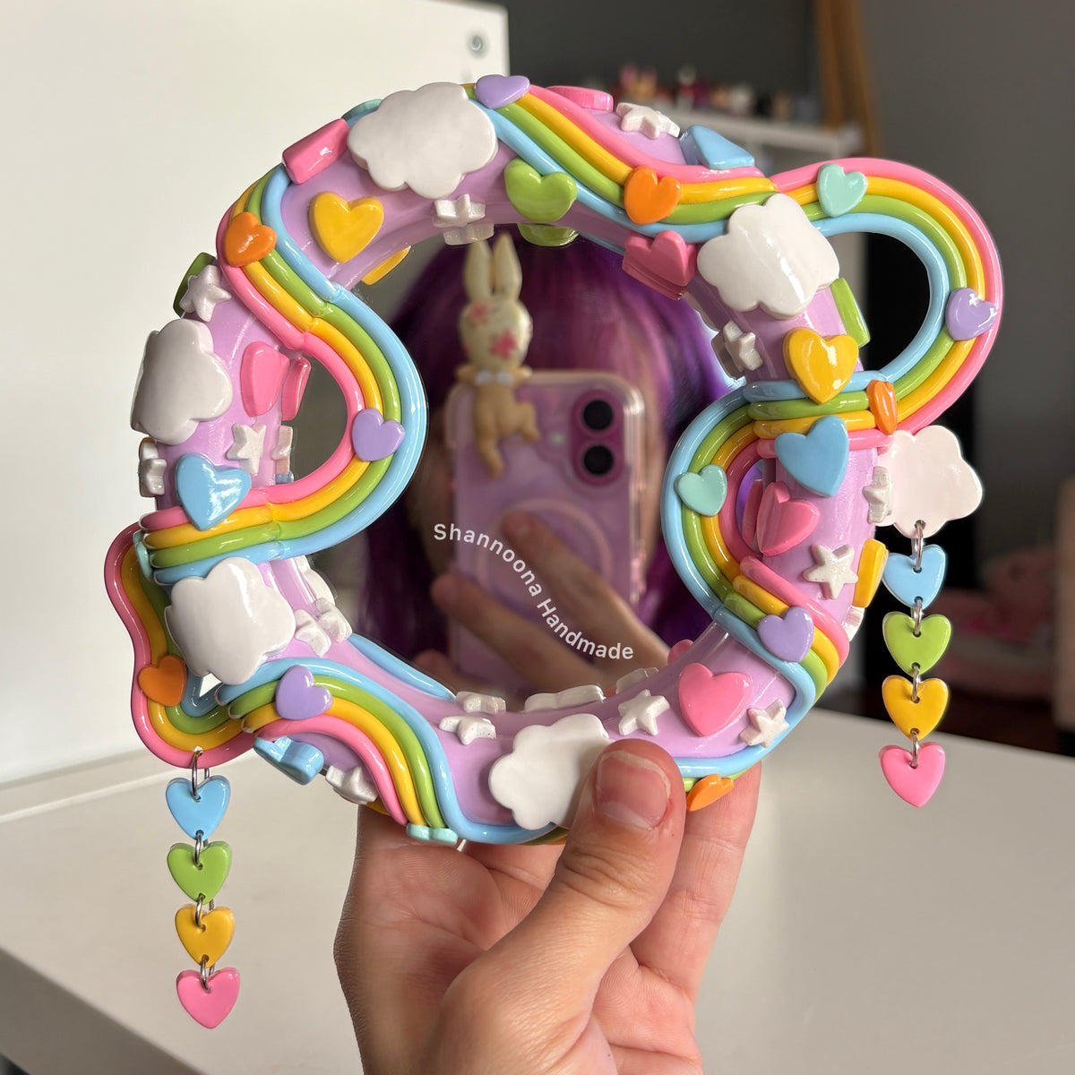 Hearts Hanging Mirror