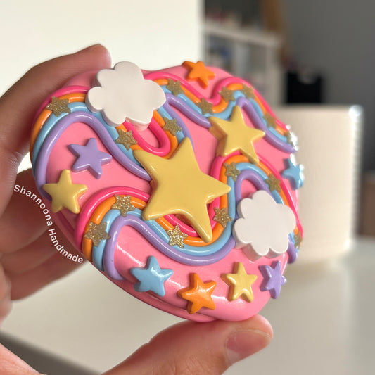 Star Confetti Compact Mirror - Pink