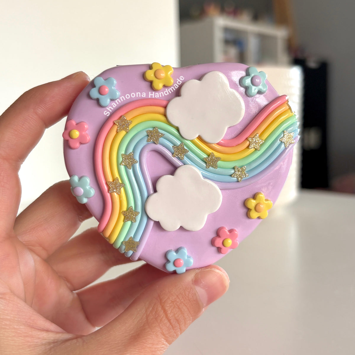 Pastel Dreams Compact Mirror - Purple