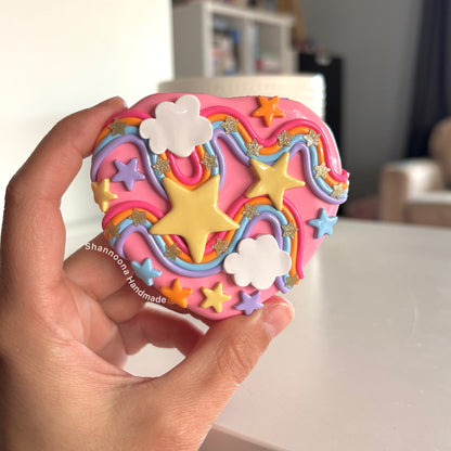 Star Confetti Compact Mirror - Pink