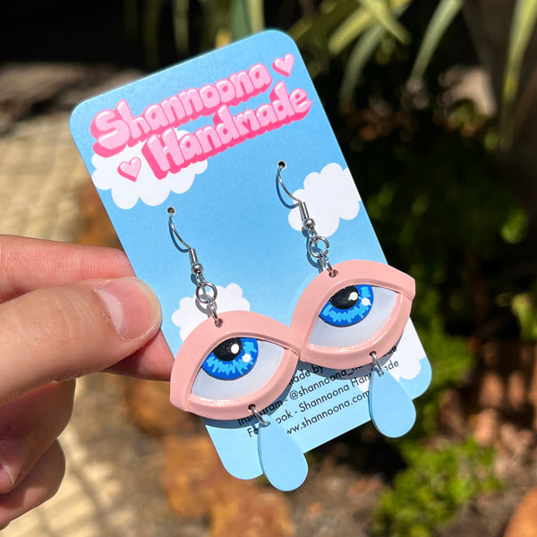 Crying Eye Earrings - Light Skin Tone
